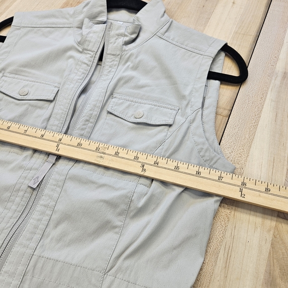 Eddie Bauer S atlas 2.0 grey vest zip front 4 front pockets & pocket Small - Picture 4 of 6